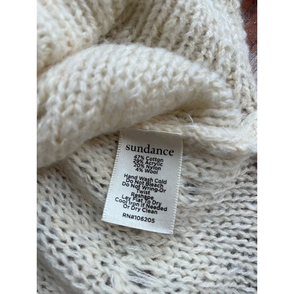 Sundance Pastel Stripe Open Knit Slouchy V Neck Sweater Medium NWT Wool Blend - Picture 6 of 8